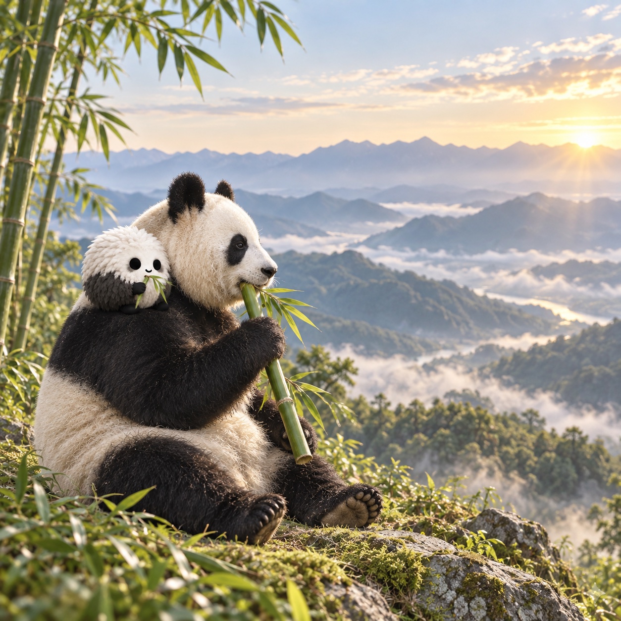 Panda 的山景午餐
